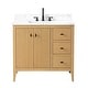preview thumbnail 67 of 95, Vanity Art 36" Single Sink Bathroom Vanity Cabinet with Engineered Marble Countertop