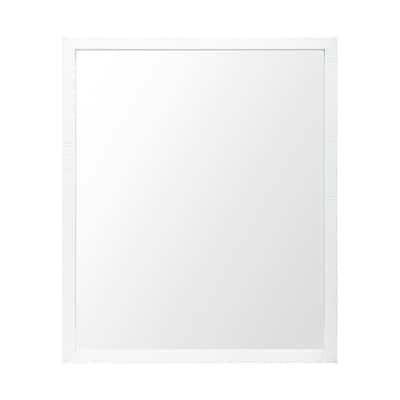 Bristol White 20x24 Faux Wood Frame Bathroom Vanity Mirror - 21.5L x 1.8W x 25.5H