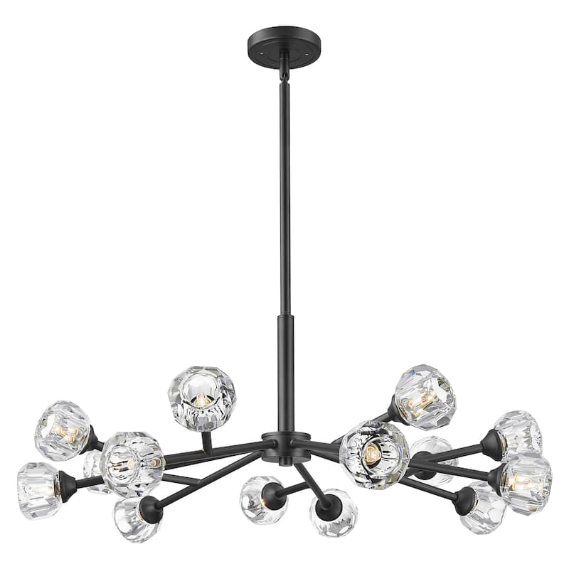 Innovations Lighting Downtown Urban - Aurora - 14 Light 28" Chandelier - Clear/Matte Black