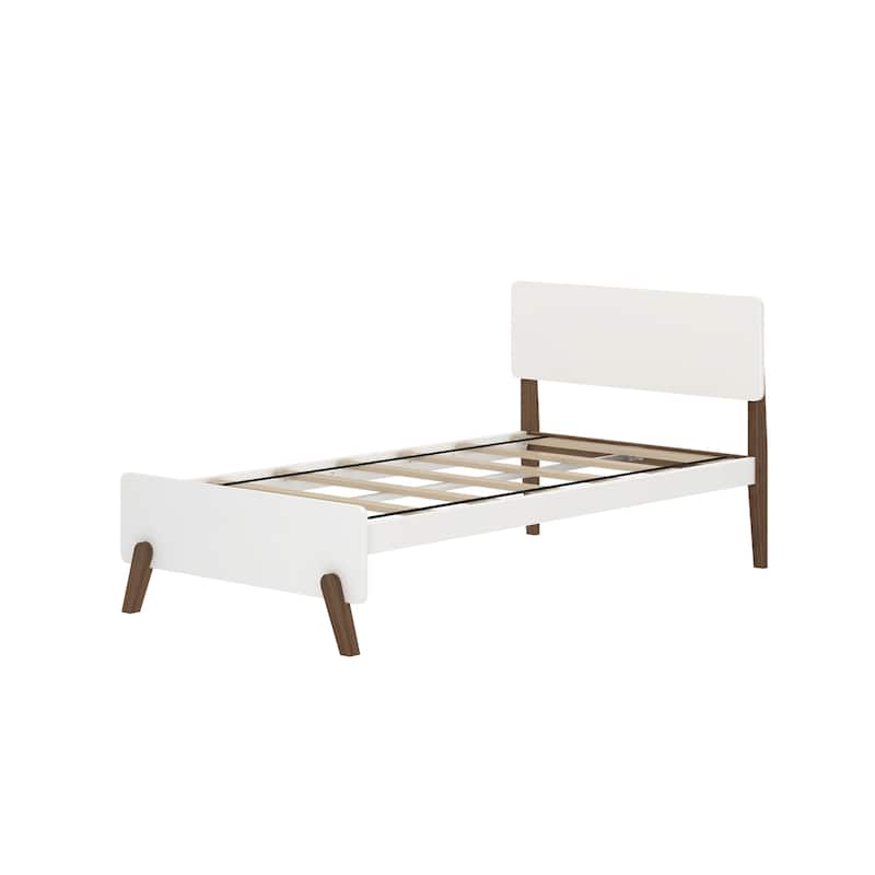 Max and Lily Mid-Century Modern Twin-Size Panel Bed