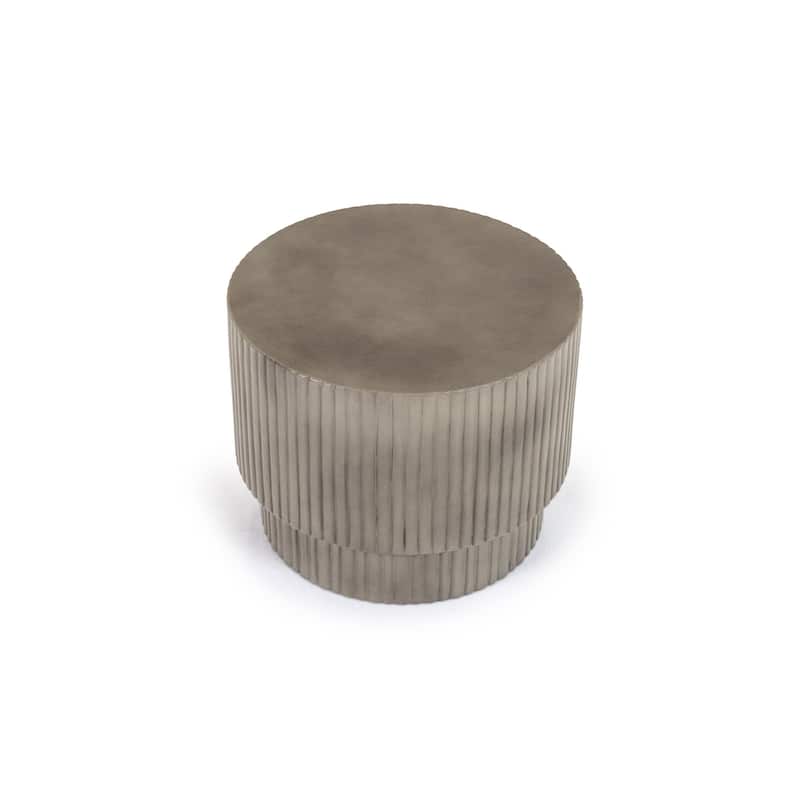 Modrest Gruver Modern Grey Concrete End Table