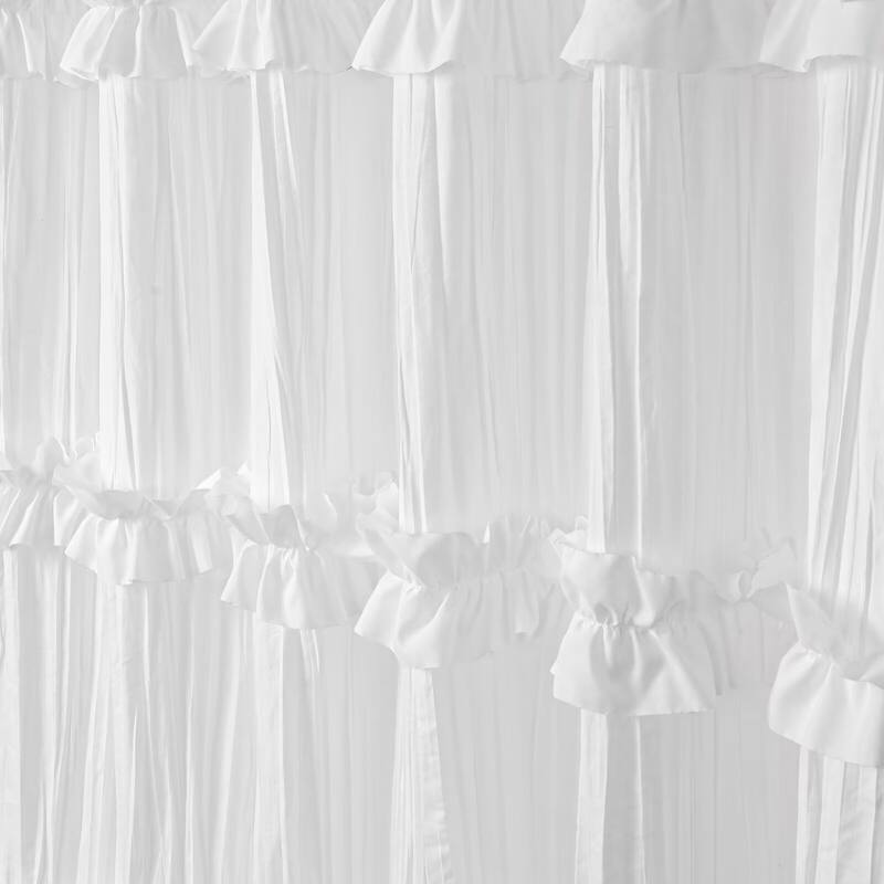 Recycled Ruffles and Pleats Shower Curtain