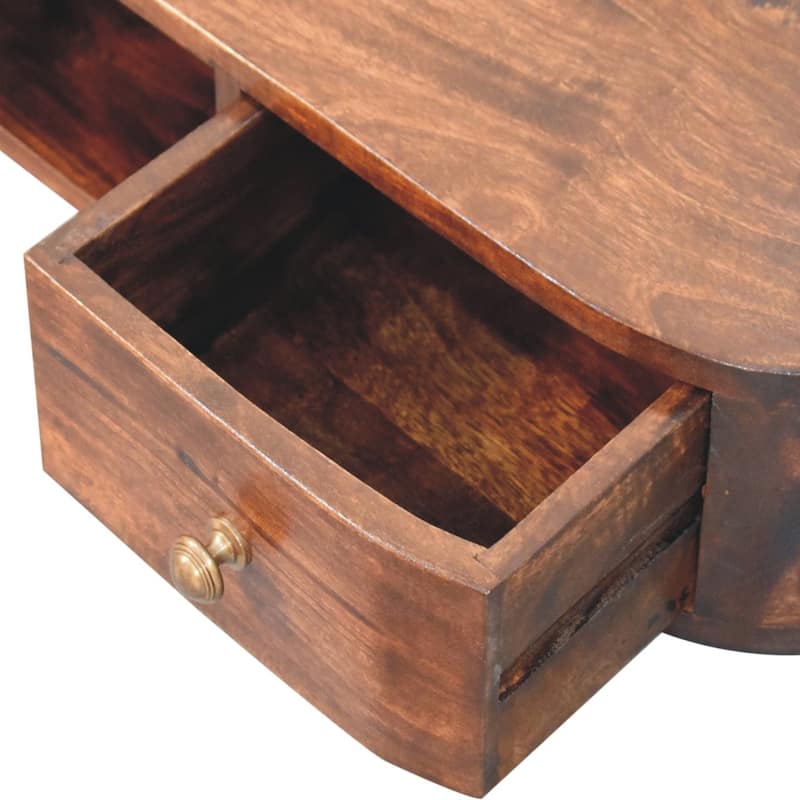 Artisan Furniture Solid Wood Lunar 2 Drawer Floating Console