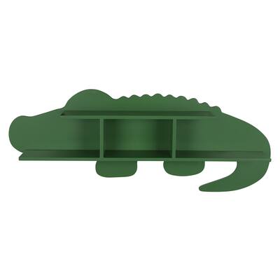 Green Alligator Modern Wall Shelf - 11"H x 30"W x 4.5"D