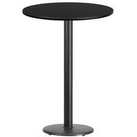 Dyersburg 30'' Round Black Laminate Table Top w/42" High Round Base