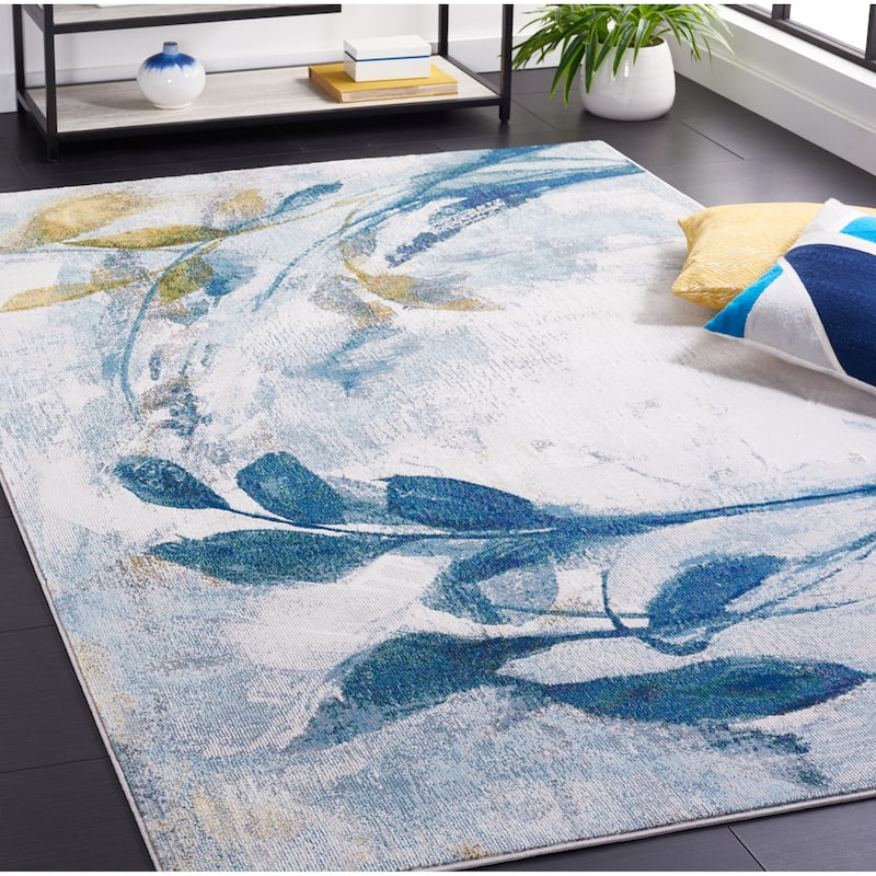 SAFAVIEH Art Studio Kinuyo Modern Abstract Rug - 8' x 10' - Ivory/Light Blue