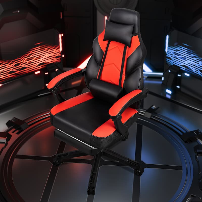 Futzca Gaming Chair PU Leather Office Chair - Red