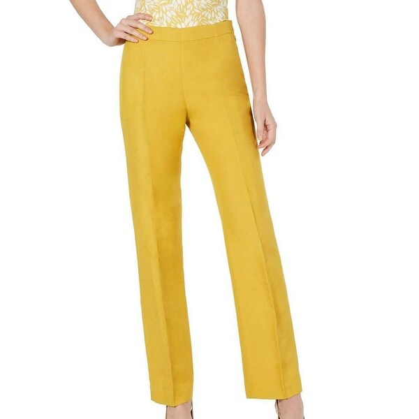 yellow dress pants womens