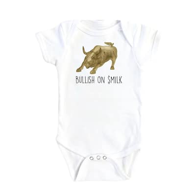 Bullish Milk - Baby Boy Girl Clothes Infant Bodysuit Funny Cute Newborn