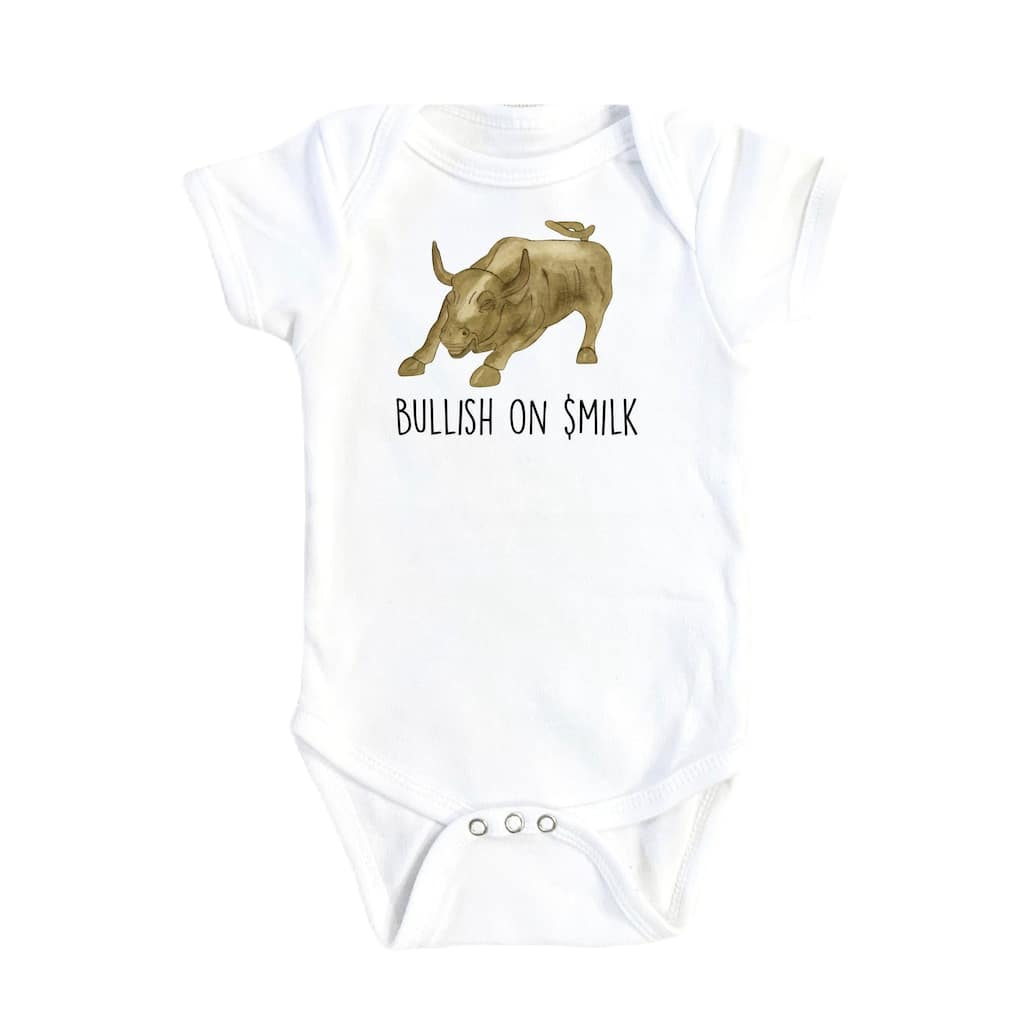 Bullish Milk - Baby Boy Girl Clothes Infant Bodysuit Funny Cute Newborn