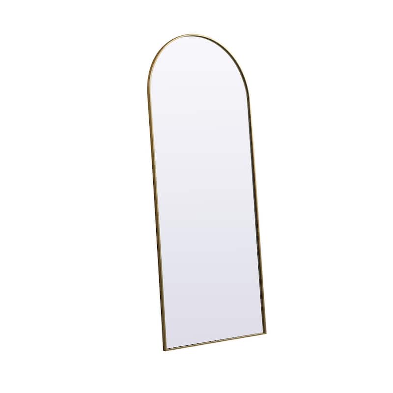 Indigo Home Metal Frame Arch Full Length Mirror 32x76 Inch