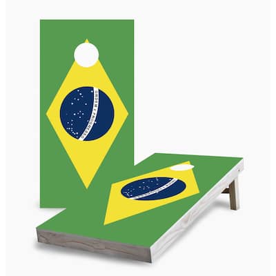Brazilian Flag Cornhole Game (Choose Wraps or Boards)