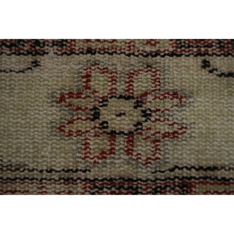 Hand Knotted Oriental 100% Wool Carpet Transitional Floral Green Anatolian Area Rug - 8' 8'' X 5' 6''