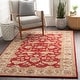 preview thumbnail 1 of 0, Hand-tufted Kaiser Burgundy Wool Area Rug - 8' x 11' - 8' x 11' Red/Ivory - 8' x 11'