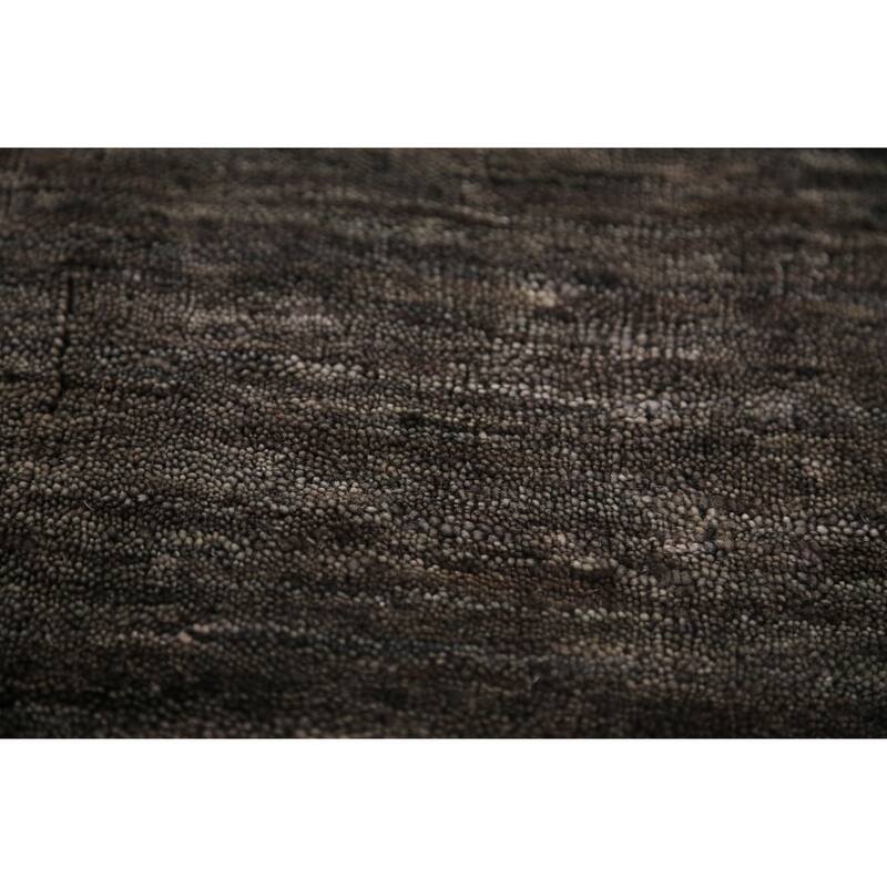 Hand Knotted Oriental 100% Wool Carpet Tribal Animal Pictorial Greys & Charcoal Gabbeh Area Rug - 11' 3'' X 8' 11''