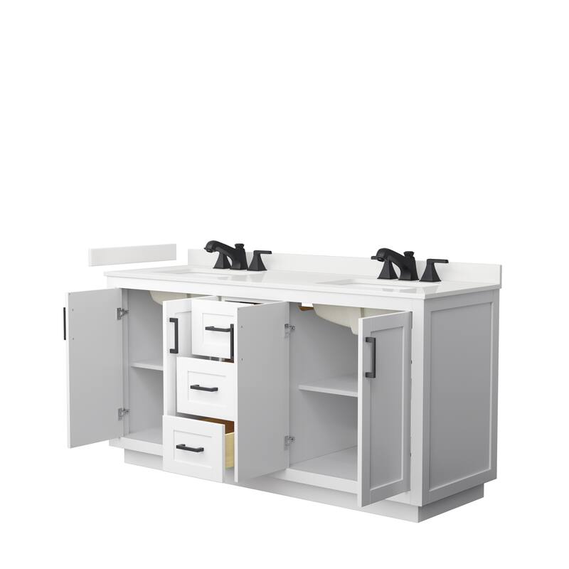 Miranda 66-inch Double Vanity, Quartz Top