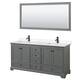 Option Dark Gray, Black Trim, Carrara Cultured Marble Top