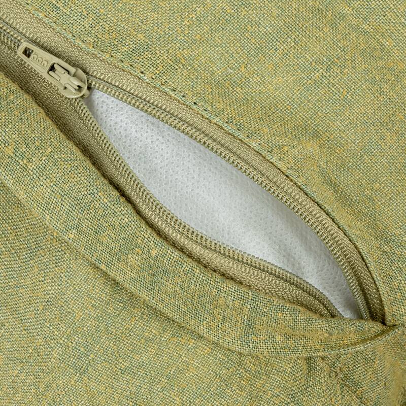 Stonewashed Linen Pillow with Fringe