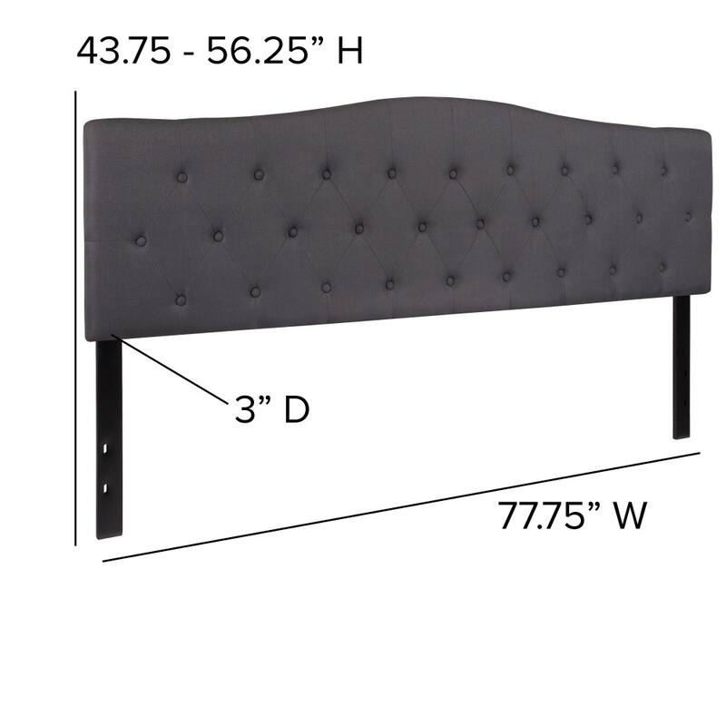 Arched Button Tufted Upholstered Headboard