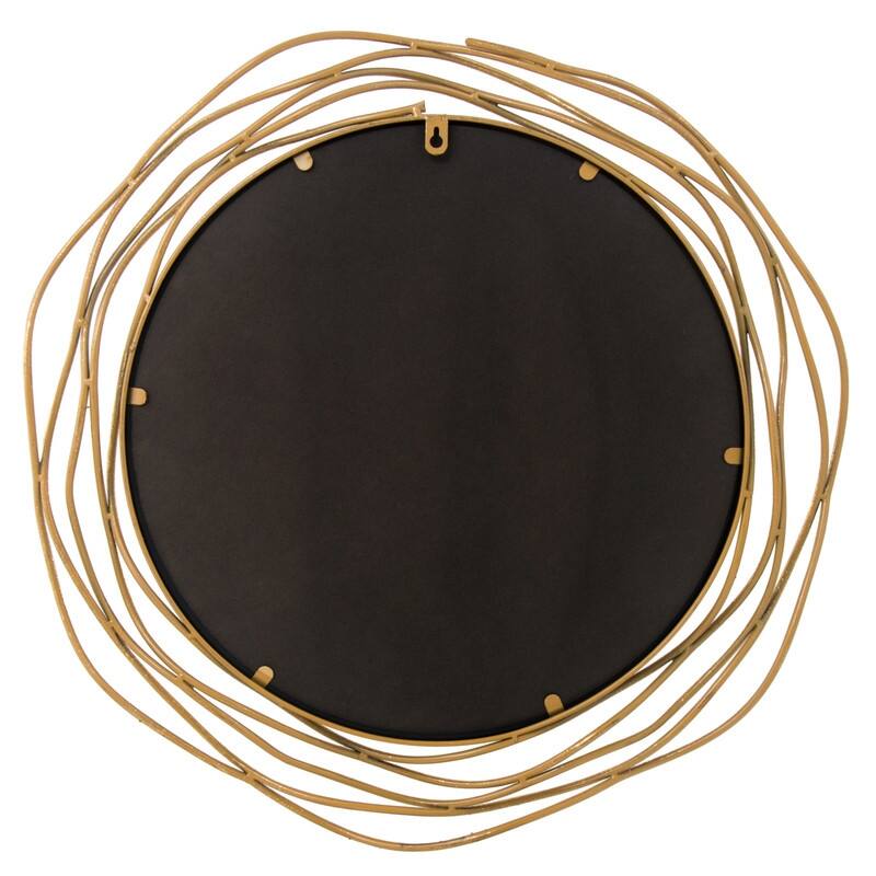 Talise Round Metal Modern Wall Mirror - 23.5"H x 23.5"W x 1"D