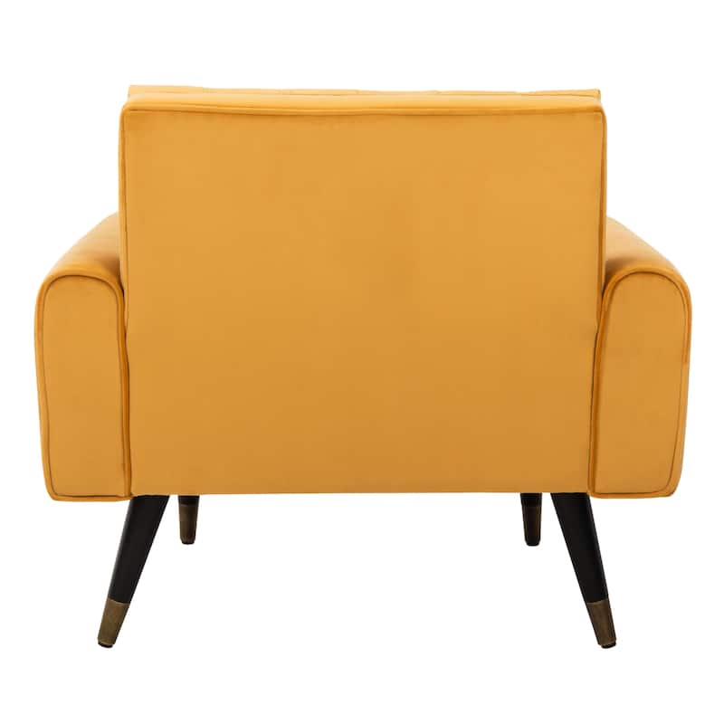 SAFAVIEH Nansy Contemporary Tufted Velvet Accent Chair - 32.7" x 31.5" x 28.4" - 34Wx31Dx29H
