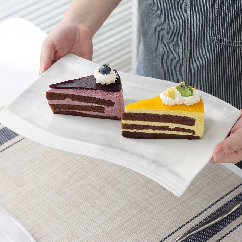 MALACASA Flora Porcelain Rectangular Serving Plates