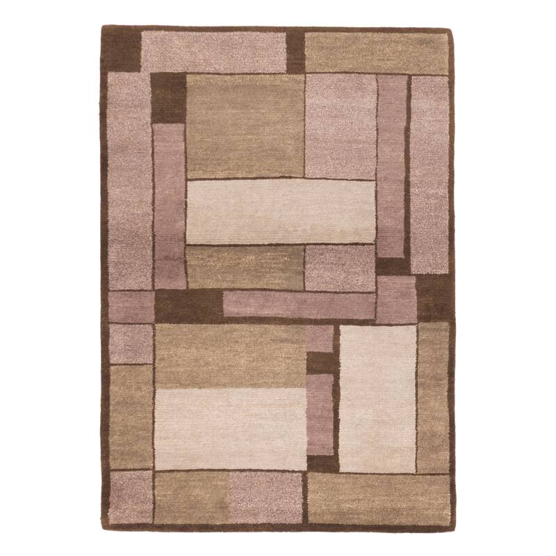 ECARPETGALLERY Hand-knotted Opulence Sage Wool Rug - 4'0 x 5'9