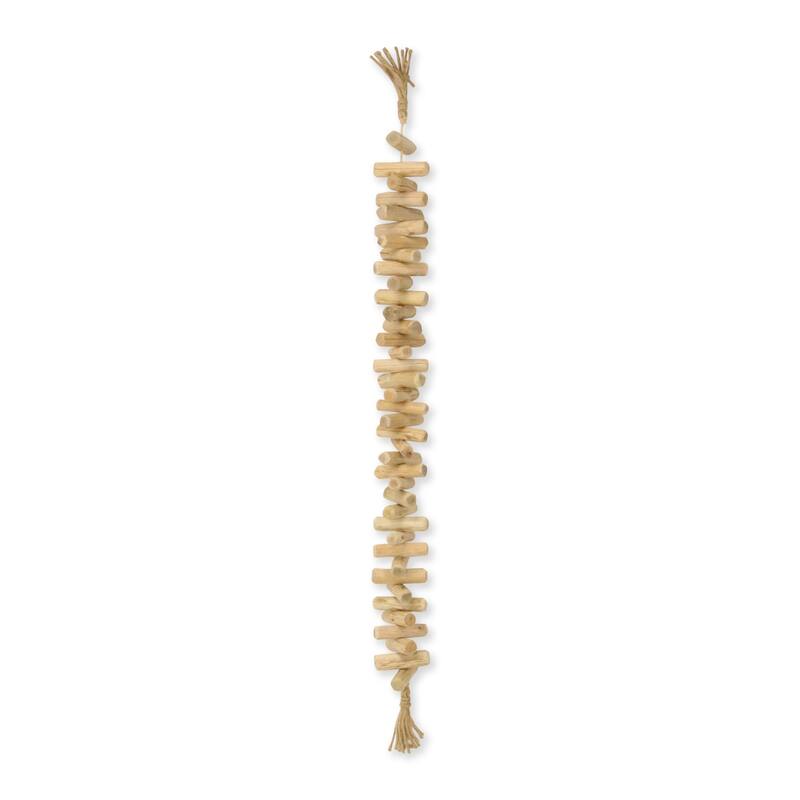 Wooden Bar Tassel Hanging Door Curtain Decoration - 40" - Brown - Small