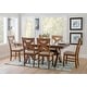 preview thumbnail 1 of 9, Kraven Brown Rustic Wood Farmhouse 7 Piece Dining Set Honey