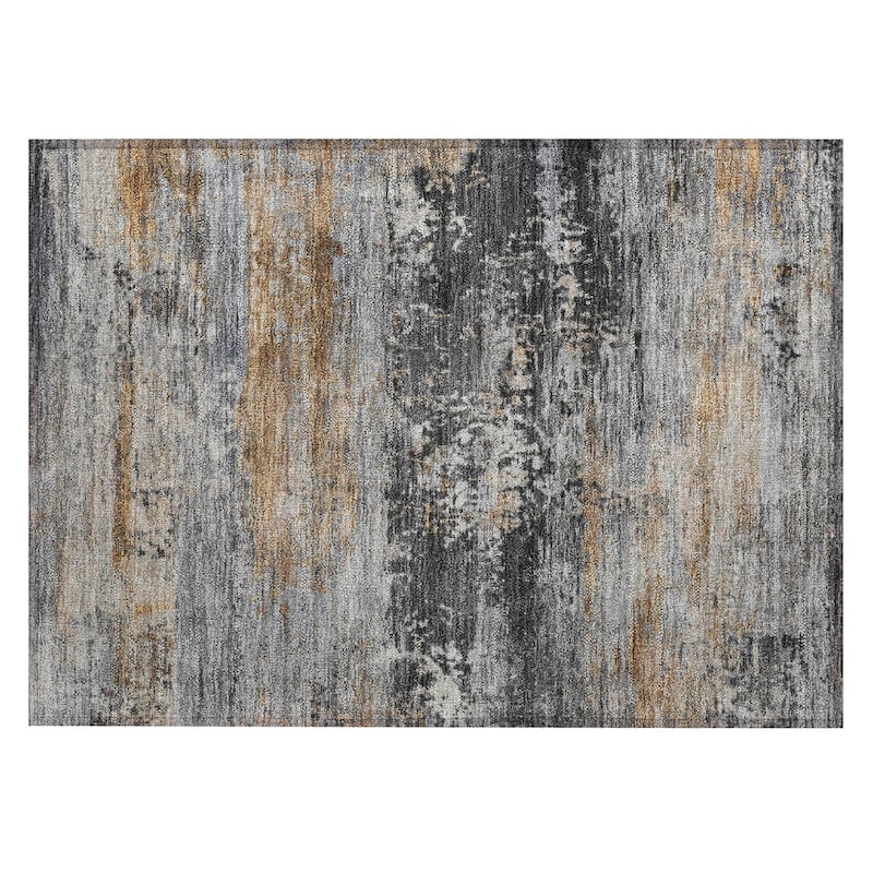 Machine Washable Indoor/Outdoor Contemporary Chantille Rug