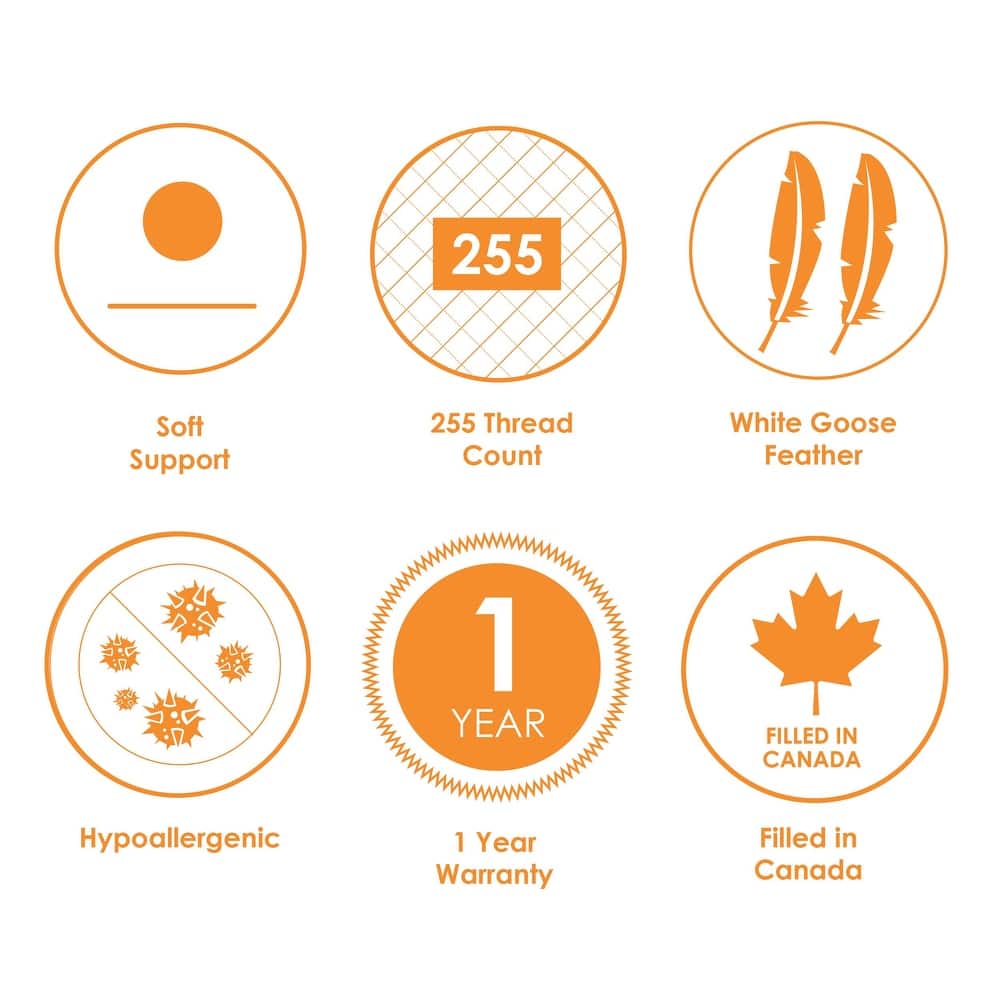 Canadian Down & Feather Company White Goose Feather Pillow - 2 Pack