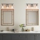 preview thumbnail 5 of 14, 2/3/4-Light Bathroom Black Vanity Lights Modern Wall Sconce Lighting with Glass Shade