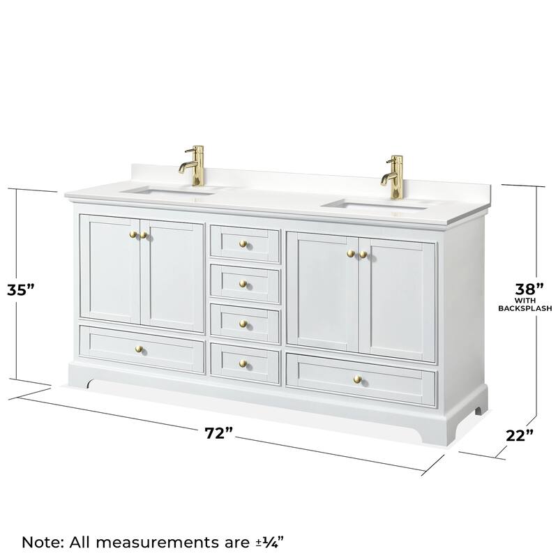 Wyndham Collection WCS202072D-QTZ-UNSM70 Deborah 72" Free Standing