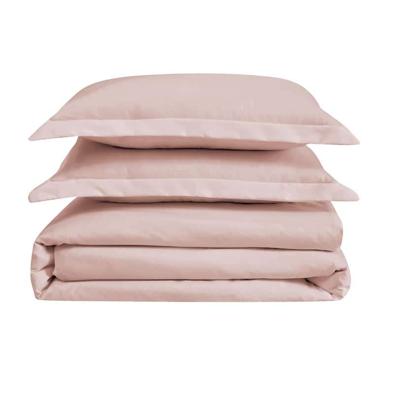 Cannon Heritage Solid 3 Piece Duvet Cover Set - Blush - Twin - Twin XL