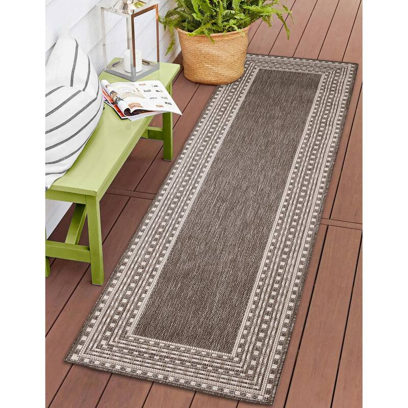 Liora Manne Malibu Etched Border Indoor/Outdoor Rug