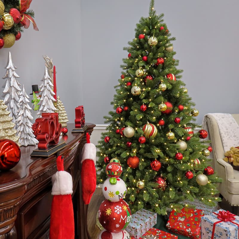 National Tree Company 7.5-foot Lakewood Spruce Tree with Dual Color LED Lights