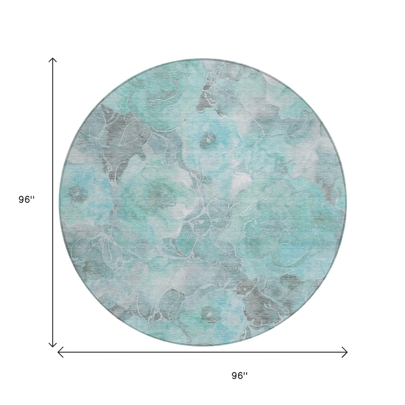 HomeRoots Floral Transitional Rectangle Outdoor Rug