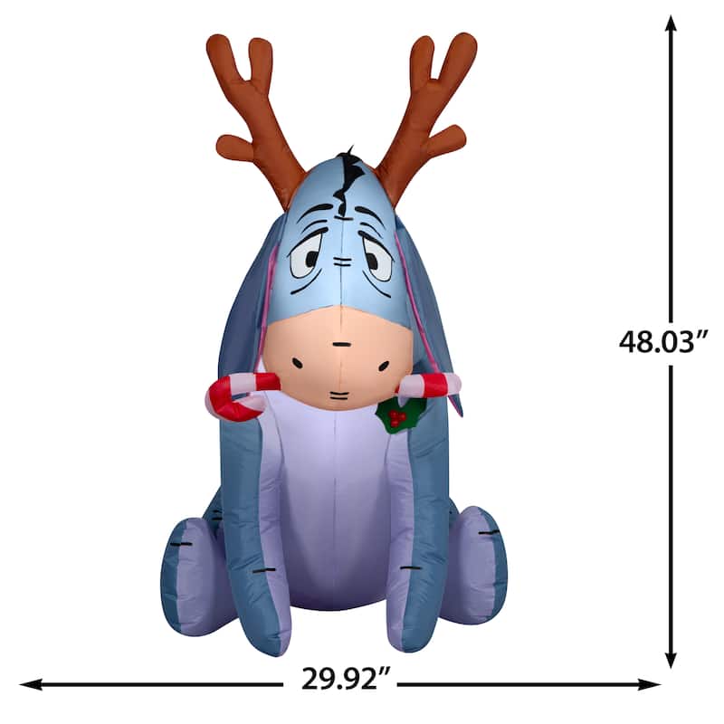 Airblown-Outdoor Eeyore w/Candy Cane-Disney