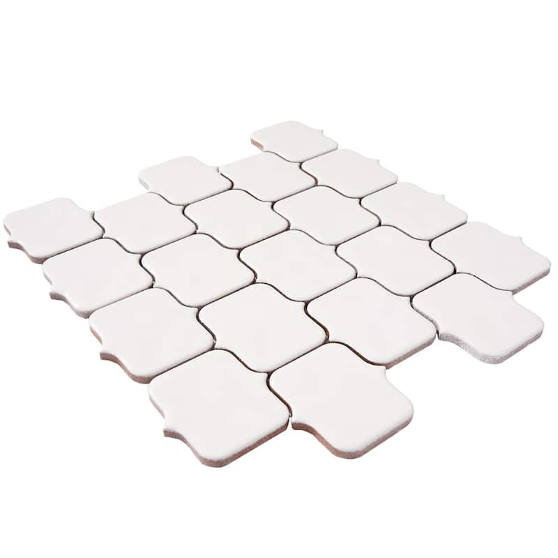 Modern Arabesque Glossy Porcelain Mosaic Tile