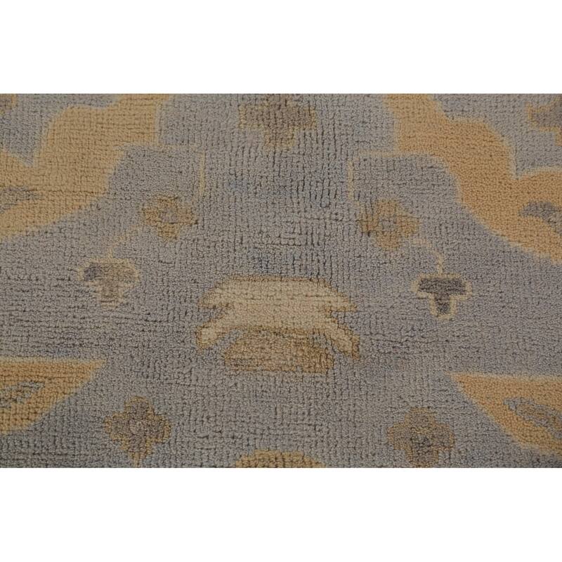 Oushak Indian Area Rug Hand-Knotted Nursery Wool Carpet - 9'4"x 11'8"