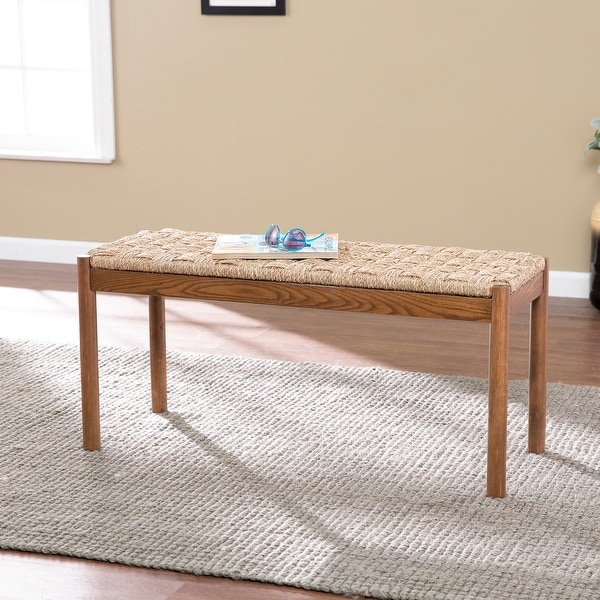 Harper Blvd Scotts Coastal Brown Wood Bench