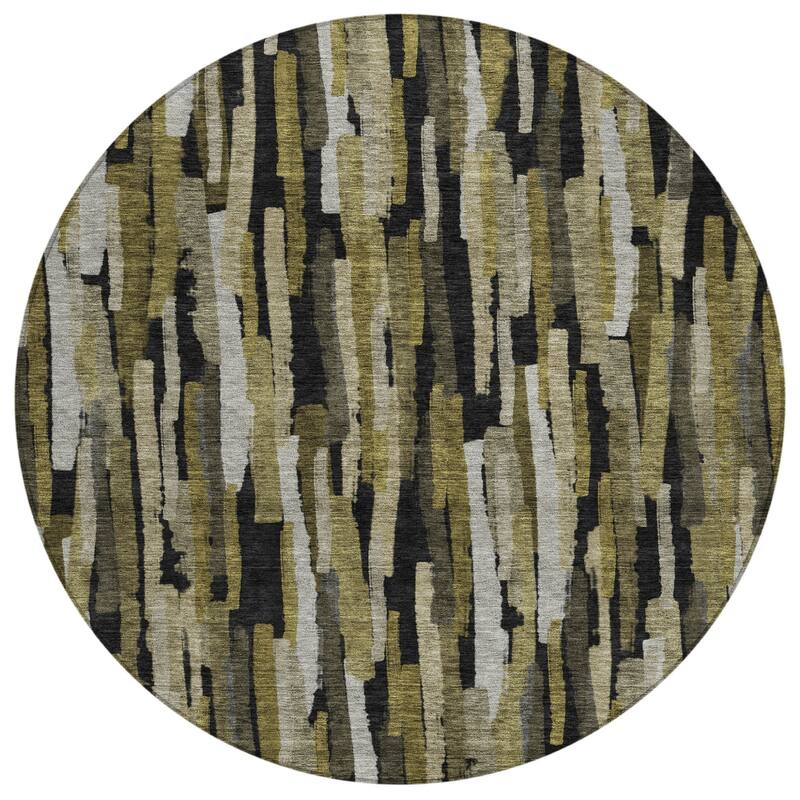 HomeRoots Striped Transitional Rectangle Outdoor Rug