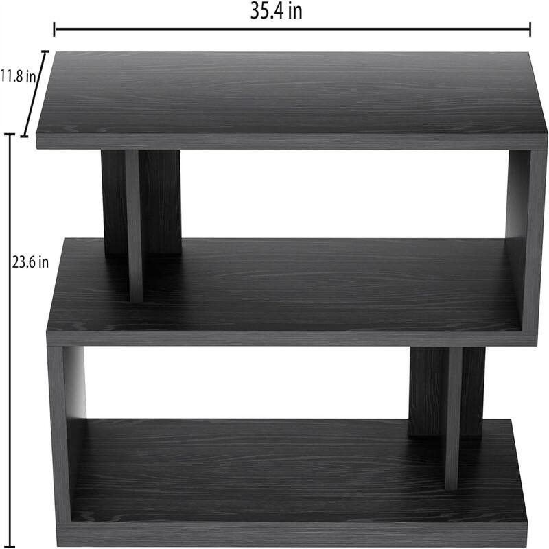 3 Tier TV Stand Console Table - 11.8"D x 35.4"W x 23.6"H