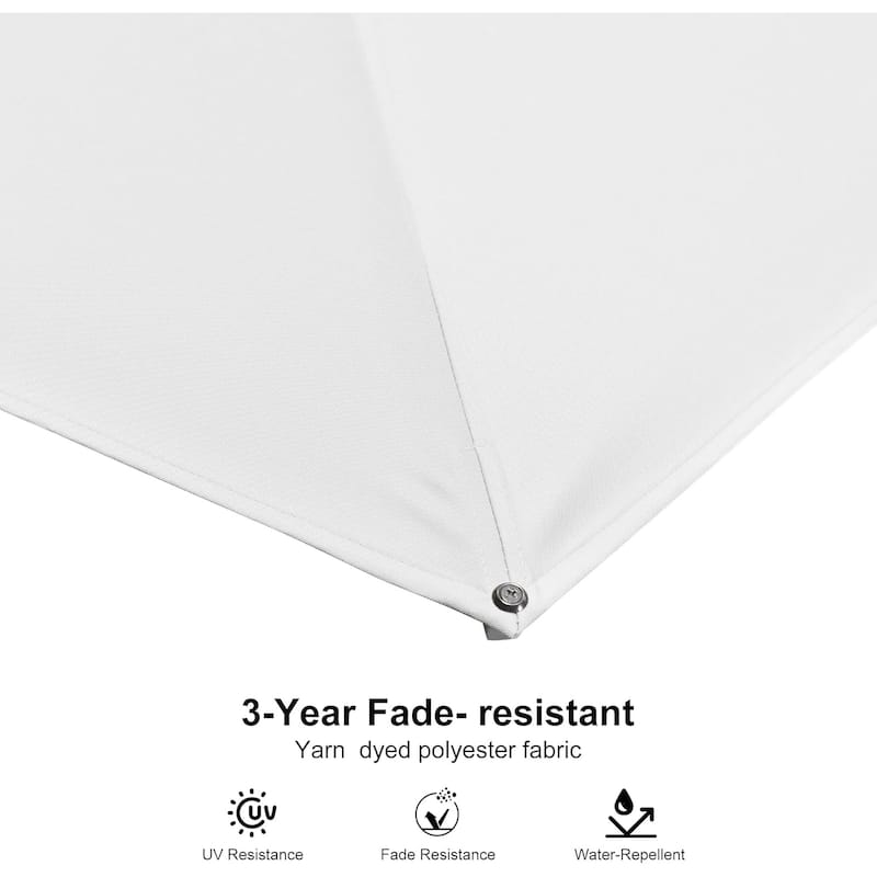 PURPLE LEAF 10 ft White Cantilever Patio Umbrella with 360 Degree Rotation