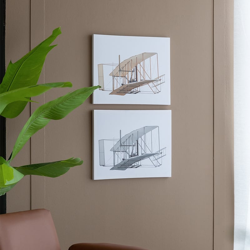 Set of 2 Large Rectangular Diptych Wall Art, Wall Decor