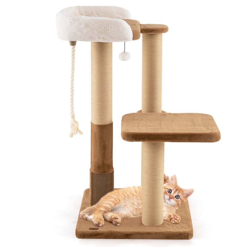 Costway 44" Cat Tree for Indoor with Plush Padded Perch Scratching - See Details