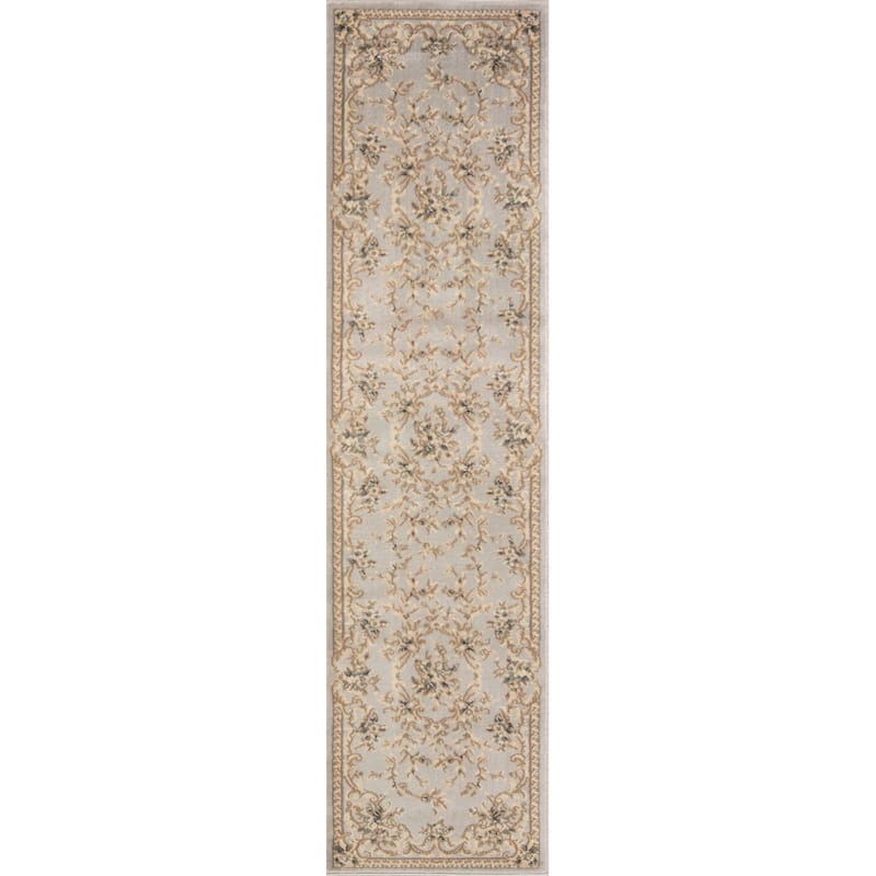 Copper Grove Gmunden Classic Floral Area Rug - 2' x 7'7" Runner - Light Grey