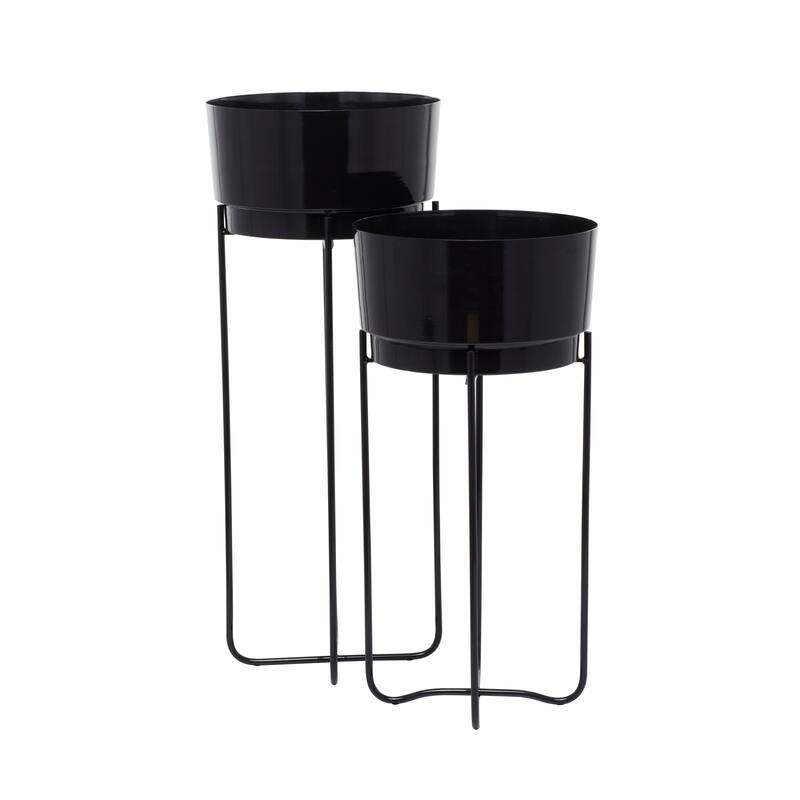 CosmoLiving by Cosmopolitan Metal Contemporary Planter (Set of 2) - S/2 31", 25"H