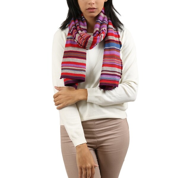 Missoni Striped Purple/ Multicolored Scarf - 16-80