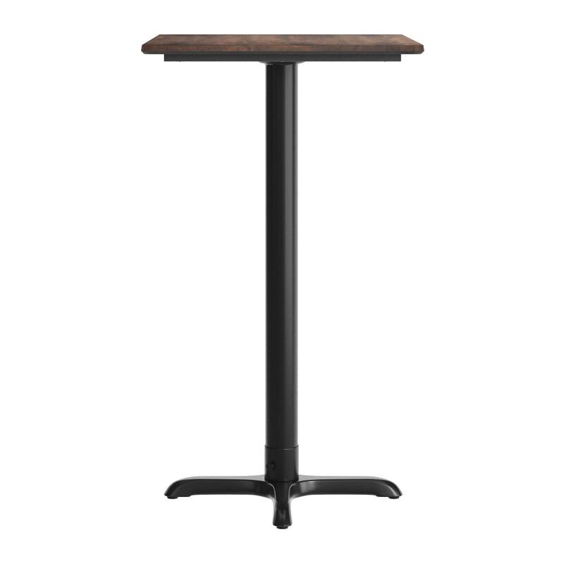 Commercial HPL Tabletop with Bar Height Crisscross Base - 29.75"W x 23.75"D x 42"H